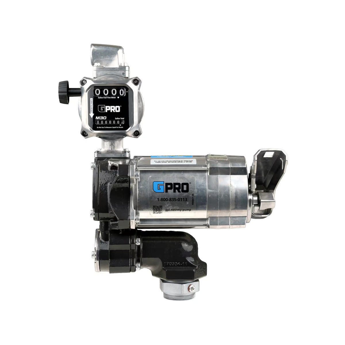 GPRO 20 GPM 115V FUEL TRANSFER PUMP WITH 5-30 GPM FUEL METER - 1-INCH OUTLET