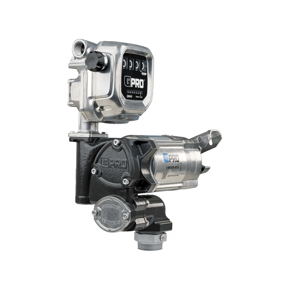 GPRO 20 GPM 115V FUEL TRANSFER PUMP WITH 2-40 GPM FUEL METER - 1-INCH OUTLET