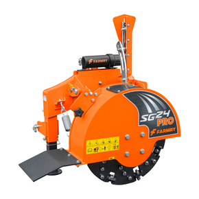 3-Point PTO Stump Grinder PRO, Two Torsion Springs, Speed Indicator, 34 Carbide Teeth, for 15-45HP Tractors, PTO Shaft Included with Slip Clutch. SG24Pro