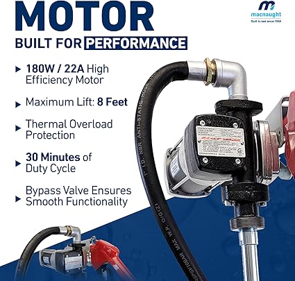 12V Fuel Transfer Pump - High Flow 15 GPM 3/4″  – PN# FTP12-001